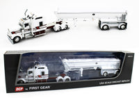 
              DCP 1:64 *WHITE* Kenworth W900L 86" Sleeper & WHITE MAC End Dump Trailer *NIB*
            