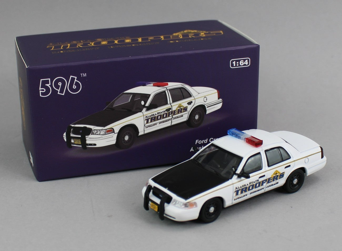 596 Model 1/64 Ford Crown Victoria Police Interceptor - Wisconsin Stat – 20KM Diecast 596 Model 1/64 Ford Crown Victoria Police Interceptor - Wisconsin Stat – 20KM Diecast