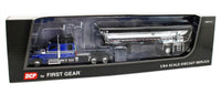 
              DCP 1:64 *BLUE & BLACK* Kenworth W990 Midroof & CHROME MAC End Dump Trailer NIB
            