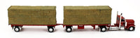 
              DCP 1:64 *RED* Peterbilt 389 w/Utility Dual 28½’ Hay Flatbed Trailers & Load
            