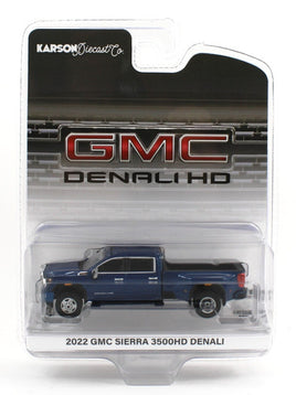 1:64 GreenLight *BLUE* 2022 GMC Sierra 3500HD Denali Crew Cab DUALLY *NIP*