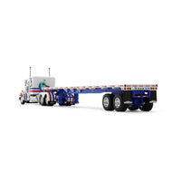 
              1:64 DCP *BICENTENNIAL PATRIOT* Peterbilt 359 36" Flattop w/48' Flatbed *NIB*
            