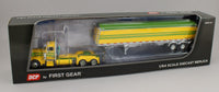 
              DCP 1:64 *YELLOW & GREEN* Peterbilt 379 Day Cab & LODE KING GRAIN TRAILER *NIB*
            