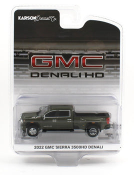 1:64 GreenLight *GREEN* 2022 GMC Sierra 3500HD Denali Crew Cab DUALLY *NIP*