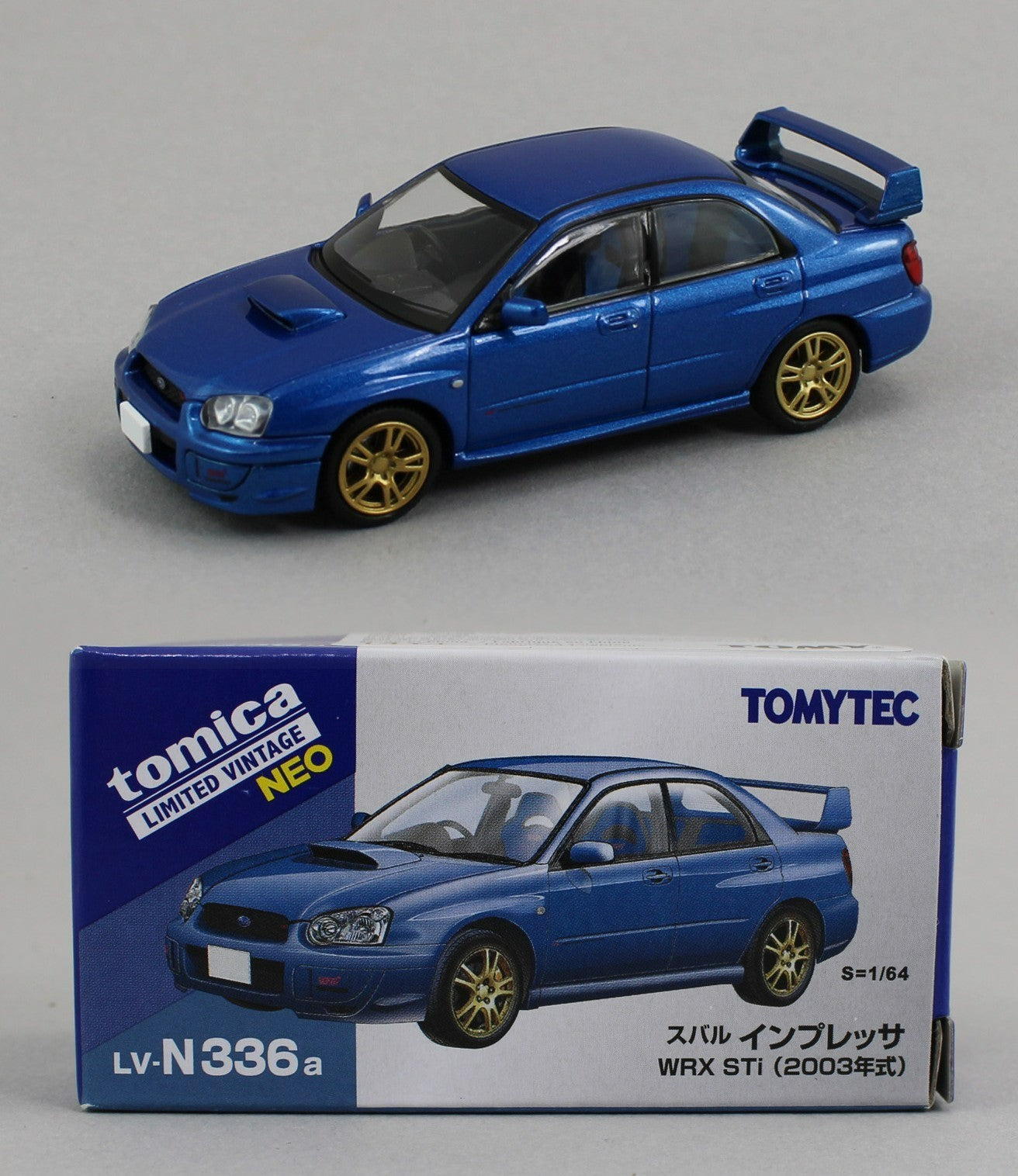 TOMICA LIMITED VINTAGE NEO -BLUE - Subaru Impreza WRX STi 2003