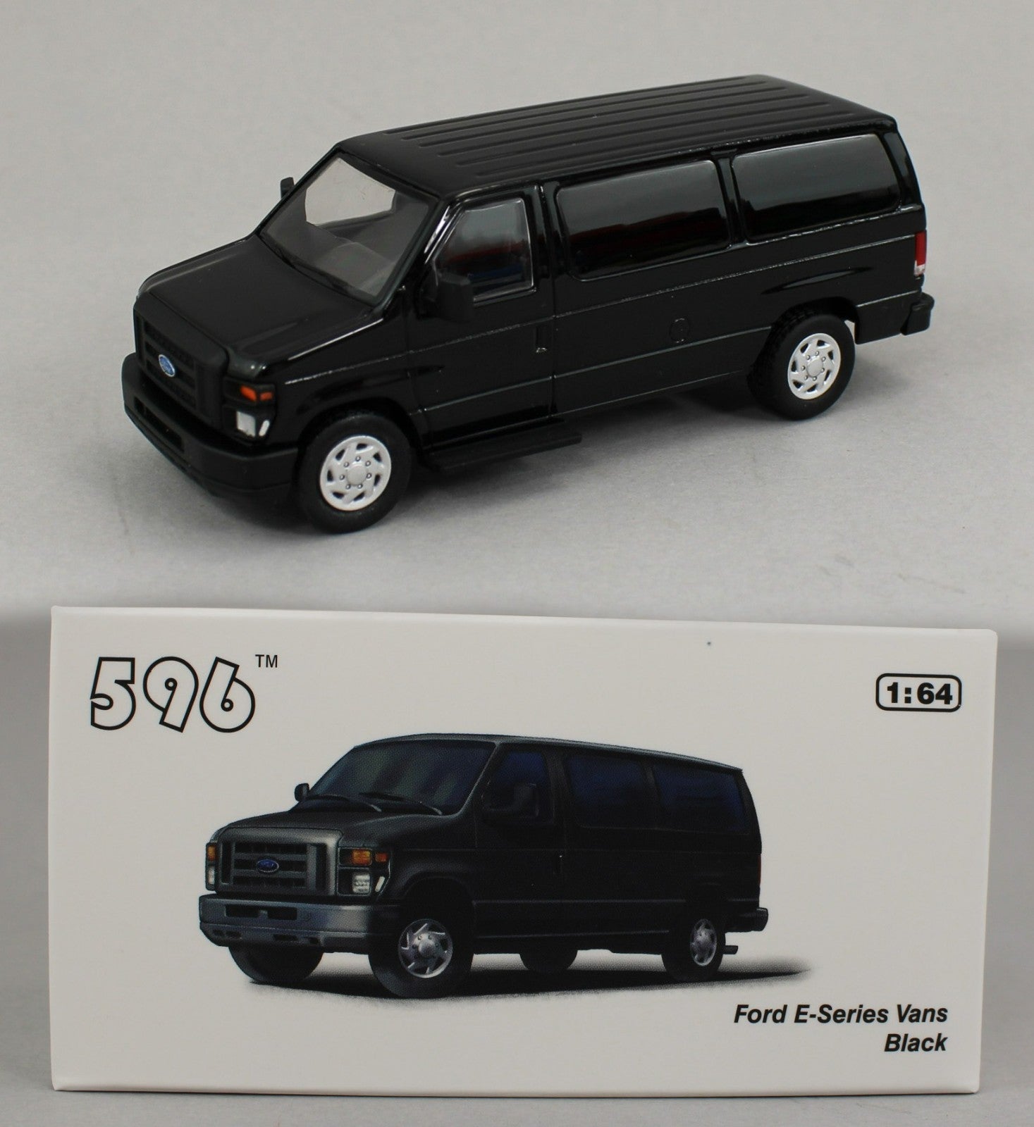 【新品】3台 596 1/64 フォード Eシリーズ E350 バン ブラック 1:64 *596 DIECAST* BLACK Ford E-Series E-350 Econoline