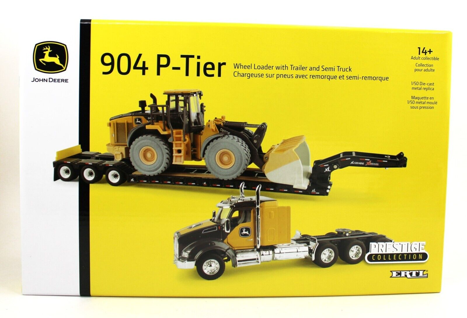 2024 ERTL 1:50 *JOHN DEERE* Kenworth T880 Semi & Lowboy w/904 P-Tier L ...
