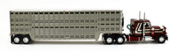 
              1:64 DCP 2024 NFTM *RED* Peterbilt 359 Flattop & Vintage Wilson Livestock NIB
            