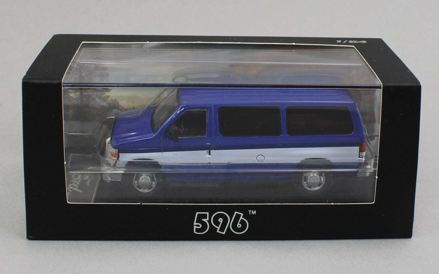 ミニカー 596 model Ford E350 1/64 blue 596 Model 1/64 Scale FORD E350 Van Blue Diecast Car Model