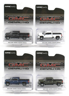 1:64 GreenLight *SET OF FOUR* 2022 GMC Sierra 2500HD Denali Pickup *NIP*