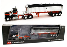 DCP 1:64 *BLACK & ORANGE* Kenworth W990 Day Cab CHROME MAC COAL End Dump Trailer