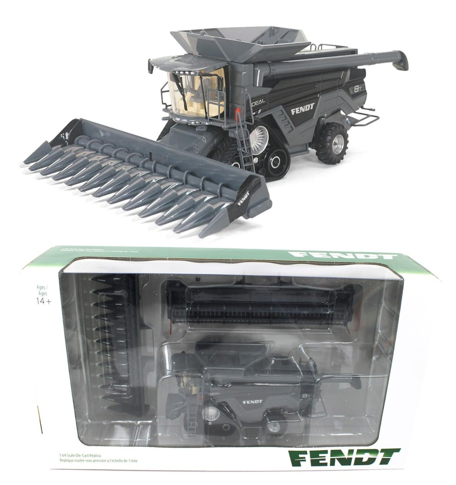 2024 SpecCast 1:64 *FENDT* Ideal 8T Tracked Combine w/HEADS *HIGH