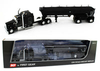 
              DCP 1:64 *BLACK* Kenworth W900L 86" Sleeper & CHROME MAC End Dump Trailer *NIB*
            