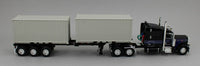 
              DCP 1:64 *BLACK & BLUE* Peterbilt 389 63" Midroof Container Trailer & Containers
            