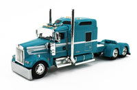 
              DCP 1:64 *AQUA* Kenworth W900L 86" Sleeper & CHROME MAC End Dump Trailer *NIB*
            