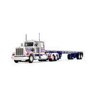 
              1:64 DCP *BICENTENNIAL PATRIOT* Peterbilt 359 36" Flattop w/48' Flatbed *NIB*
            