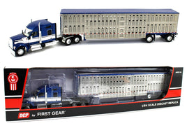 DCP 1:64 *BLUE & WHITE* Kenworth W990 High Roof & WILSON LIVESTOCK TRAILER NIB