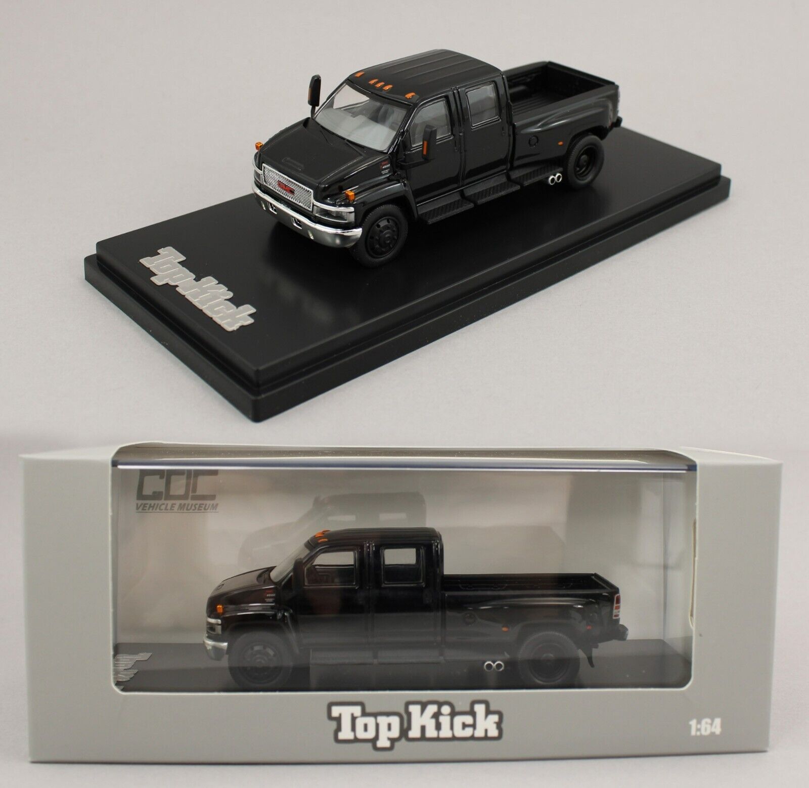 1:64 GOC *BLACK* GMC TOPKICK 4500 Crew Cab DUALLY Pickup Truck