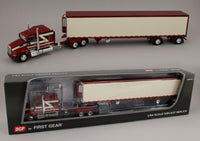 
              DCP 1:64 *RED & BEIGE* Kenworth T660 Flattop w/53' Utility Reefer Trailer NIB
            