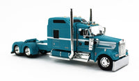 
              DCP 1:64 *AQUA* Kenworth W900L 86" Sleeper & CHROME MAC End Dump Trailer *NIB*
            