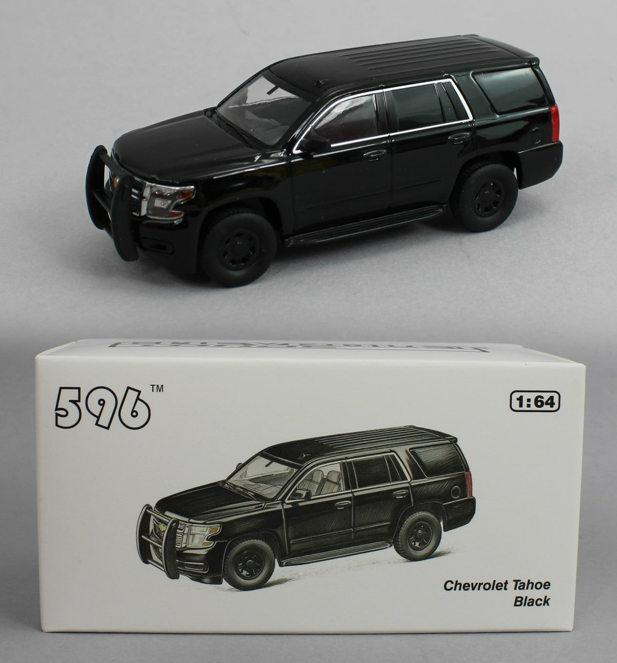 【2台セット】596model Chevrolet Tahoe Unmarked 1:64 *596 DIECAST* PLAIN BLACK Unmarked Chevrolet Tahoe Police SUV