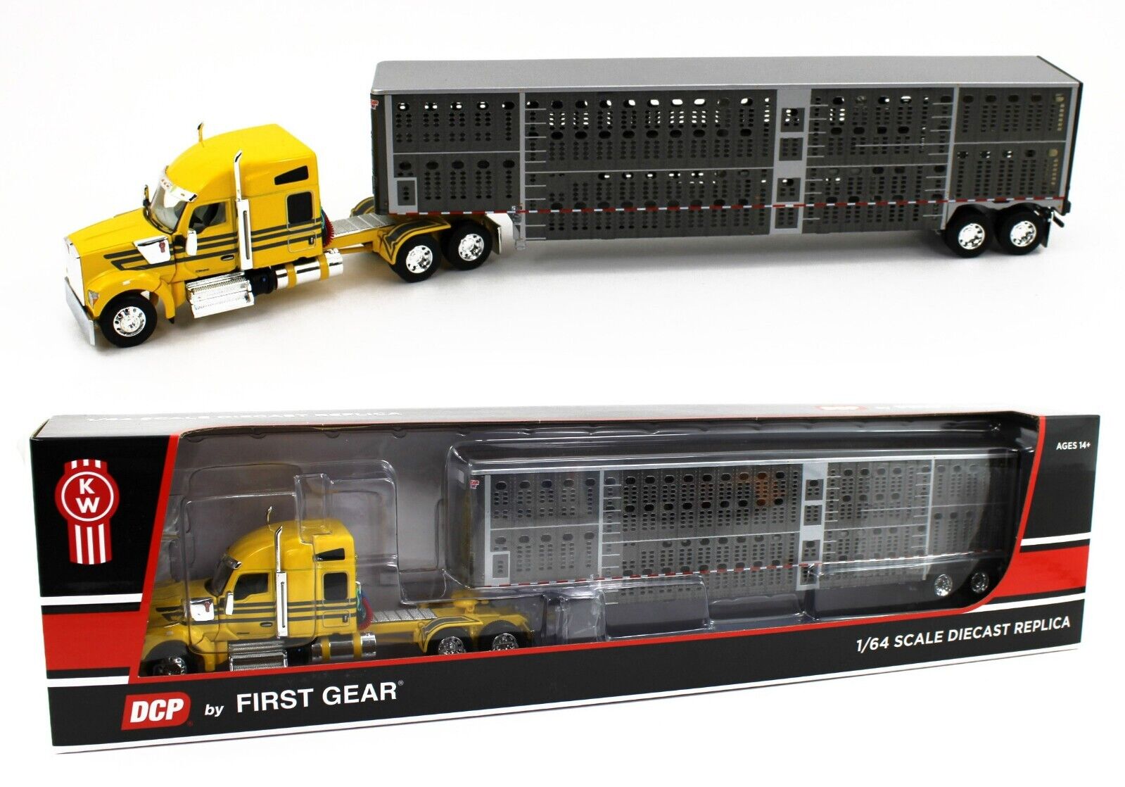 DCP 1:64 *YELLOW & GRAY* Kenworth W990 High Roof & WILSON