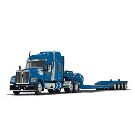 DCP 1:64 *WESTERN DISTRIBUTING* Kenworth W990 Midroof w/Tri-Axle Lowboy Trailer