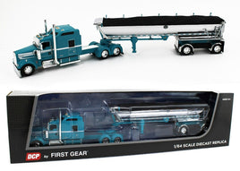 DCP 1:64 *AQUA* Kenworth W900L 86" Sleeper & CHROME MAC End Dump Trailer *NIB*