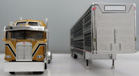 
              2025 DCP 1:64 *GOLD* Kenworth K100 COE Semi w/Wilson Livestock Trailer
            