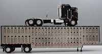 
              2025 DCP 1:64 *BLACK* Kenworth K100 COE Semi w/Wilson Livestock Trailer
            