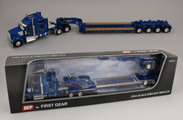 DCP 1:64 *WESTERN DISTRIBUTING* Kenworth W990 Midroof w/Tri-Axle Lowboy Trailer
