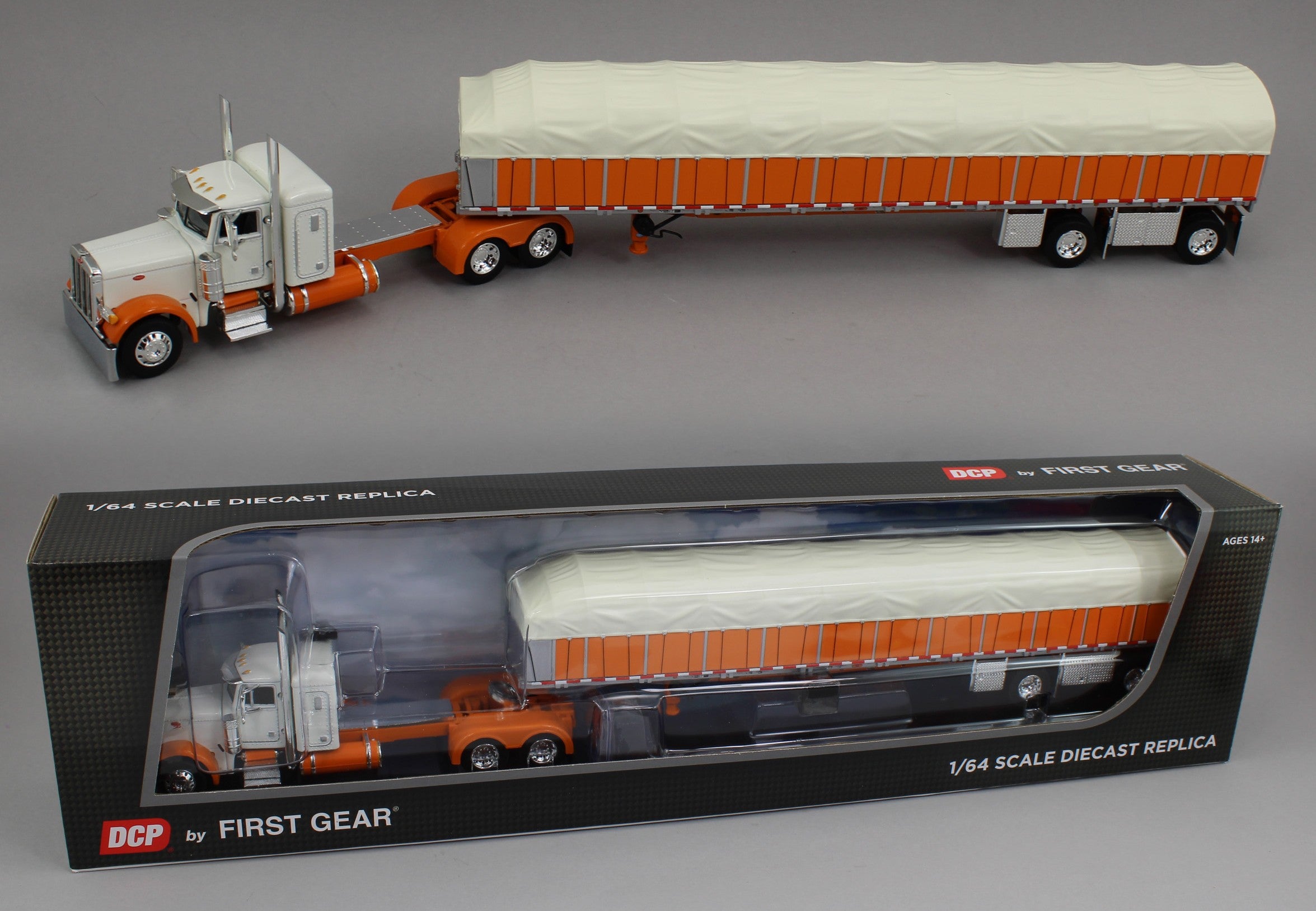 DCP 1:64 *WHITE & ORANGE* Peterbilt 379 36