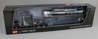 
              DCP 1:64 *BLACK w/SILVER FLAMES* Peterbilt 389 63" Midroof & Brenner Asphalt Tank Trailer.
            