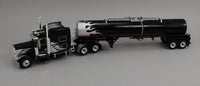 
              DCP 1:64 *BLACK w/SILVER FLAMES* Peterbilt 389 63" Midroof & Brenner Asphalt Tank Trailer.
            