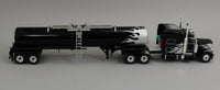 
              DCP 1:64 *BLACK w/SILVER FLAMES* Peterbilt 389 63" Midroof & Brenner Asphalt Tank Trailer.
            