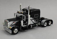 
              DCP 1:64 *BLACK w/SILVER FLAMES* Peterbilt 389 63" Midroof & Brenner Asphalt Tank Trailer.
            