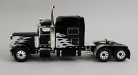 
              DCP 1:64 *BLACK w/SILVER FLAMES* Peterbilt 389 63" Midroof & Brenner Asphalt Tank Trailer.
            