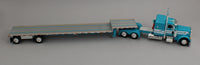 
              2025 DCP 1:64 *TEAL* Peterbilt 379 48" Flattop Sleeper w/Transcraft Stepdeck Flatbed Trailer
            