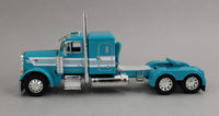 
              2025 DCP 1:64 *TEAL* Peterbilt 379 48" Flattop Sleeper w/Transcraft Stepdeck Flatbed Trailer
            