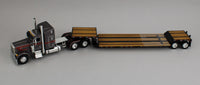
              2025 DCP 1:64 *GUN METAL GRAY & BLACK RED* Peterbilt 379 48" Midroof Sleeper w/Fontaine Renegade Lowboy
            