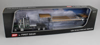 
              2025 DCP 1:64 *GUN METAL GRAY & BLACK* Peterbilt 379 48" Midroof Sleeper w/Fontaine Renegade Lowboy
            