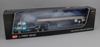 
              2025 DCP 1:64 *TURQUOISE* Peterbilt 379 36" Flattop w/53' Spread-Axle FLATBED Trailer
            