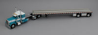 
              2025 DCP 1:64 *TURQUOISE* Peterbilt 379 36" Flattop w/53' Spread-Axle FLATBED Trailer
            