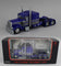 1:64 *596 DIECAST* Blue & Grey PETERBILT 379 Flattop Semi Truck *NEW*