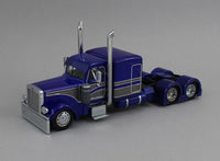 
              1:64 *596 DIECAST* Blue & Grey PETERBILT 379 Flattop Semi Truck *NEW*
            