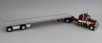
              2025 DCP 1:64 *WAGNER EXPRESS* Peterbilt 379 36" Flattop w/53' Spread-Axle FLATBED Trailer
            
