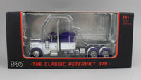 
              1:64 *596 DIECAST* Purple & White PETERBILT 379 Flattop Semi Truck *NEW*
            