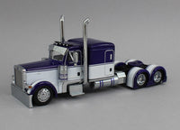 
              1:64 *596 DIECAST* Purple & White PETERBILT 379 Flattop Semi Truck *NEW*
            