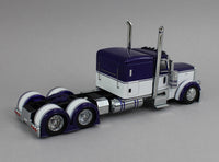 
              1:64 *596 DIECAST* Purple & White PETERBILT 379 Flattop Semi Truck *NEW*
            