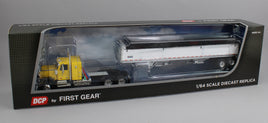 2026 DCP 1:64 *YELLOW* GMC General 34" Flattop w/Wilson Pacesetter Grain Trailer